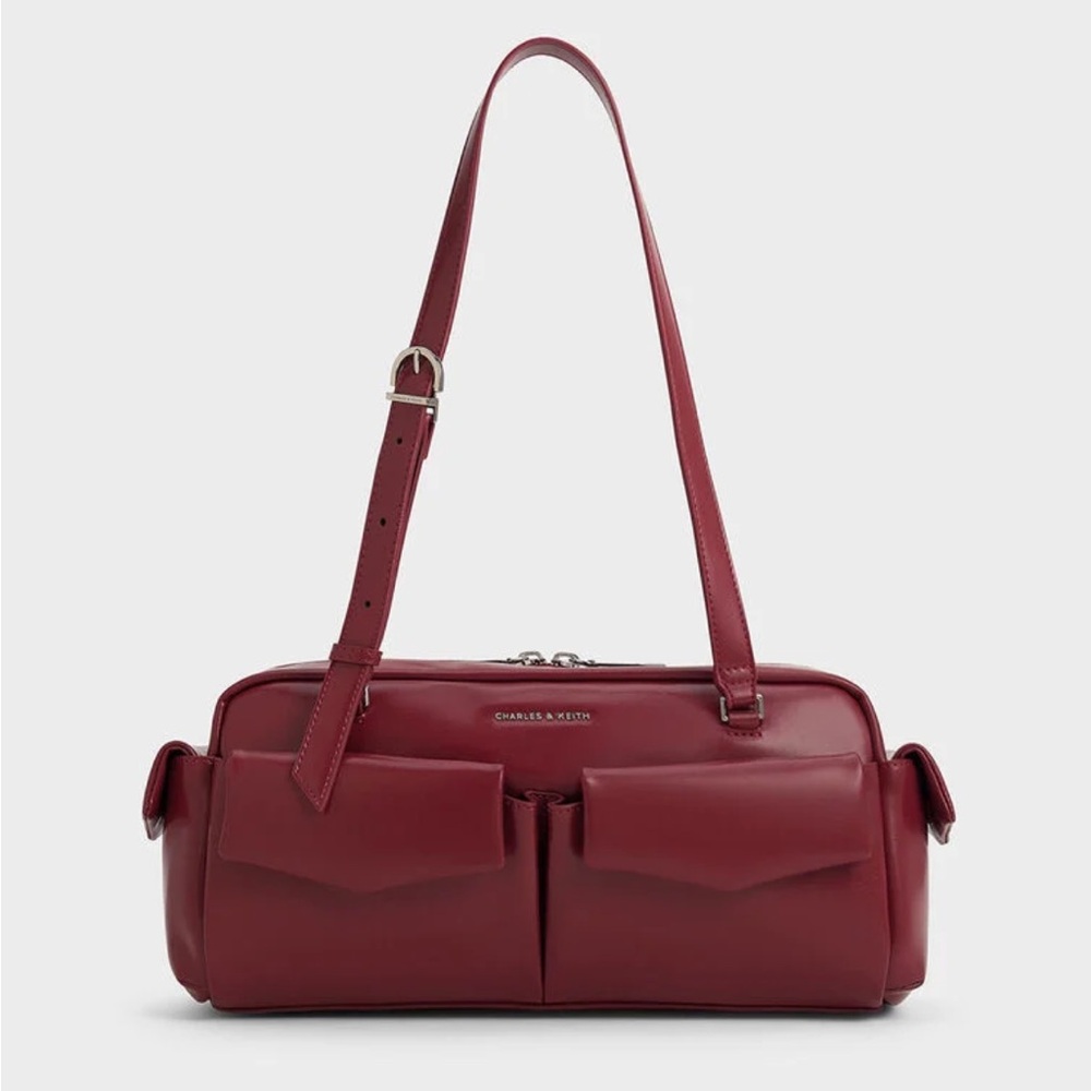 Charles & Keith Rachel Shoulder Bag - Red